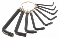 Набор звездочек TORX  9шт:T10,15,20,25,27,30,40,45,50, оксидированные, на кольце// SPARTA 112667