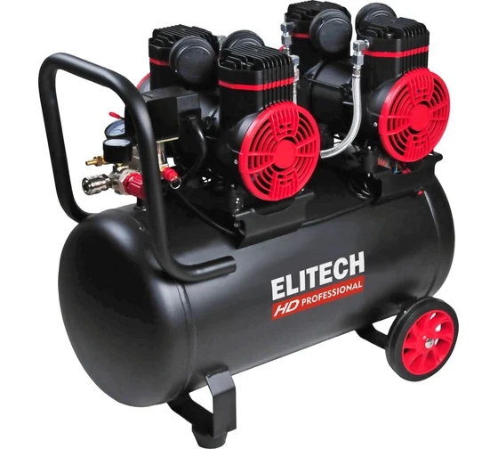 Компрессор БЕЗМАСЛЯНЫЙ 50л ELITECH HD ACF 500-50S 500л/мин, 2,9кВт, 4цил. 8бар 49кг E0501.003.00