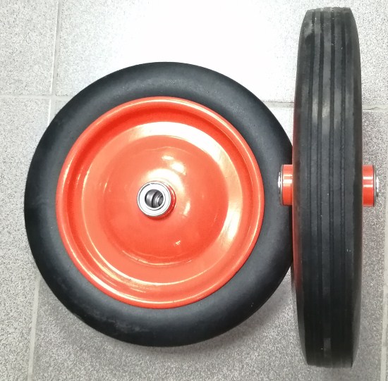 Колесо 8,0" * 3,25 ось 20мм РЕЗИНА цельная  T2-1035