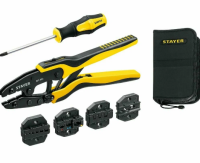 Клещи обжимные STAYER  SP-4M, 4 матрицы в сумке-чехле, пресс-клещи для кабельных наконечников, Profe