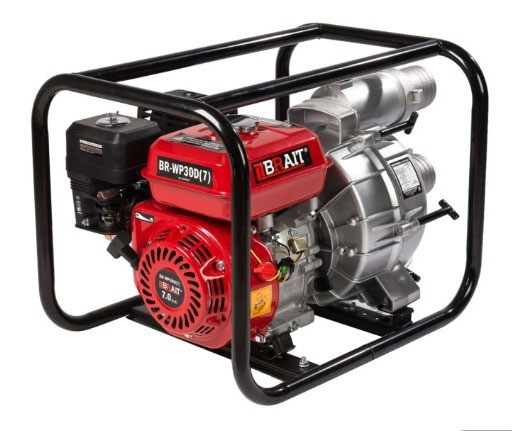 Мотопомпа BRAIT BR-WP-30D(7) (двигатель 7 л.с с датчиком масла, 3 дюйма, для грязной воды.