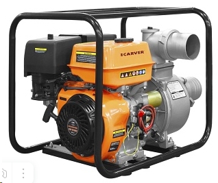 Мотопомпа Carver CGP 99100 Е (4-х тактн., 9,6 кВт/13 л.с., вх/вых.-4''/100 мм) эл/старт,АКБ