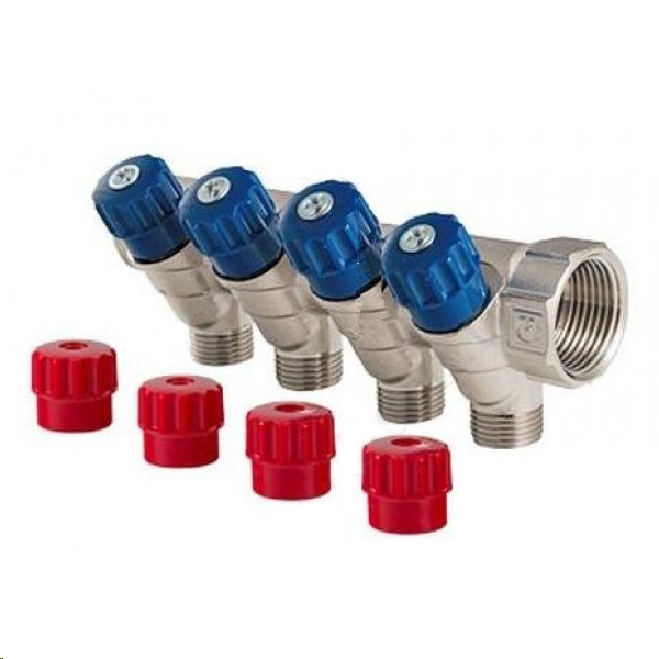 Коллектор с регул. вен 1"х1/2"х4вых. НР VTc.560 VALTEC