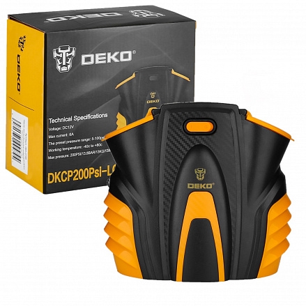 Компрессор автомобильный DEKO DKCP200Psi-LCD Plus цифровой 25 л/мин, 3м кабель 065-0796