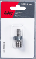 Переходник для шланга 8мм 1/4"M  папа-елочка 180261 B