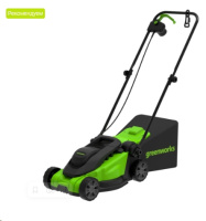 Газонокосилка электрическая Greenworks GD1200LM32 1200 Вт, 32 см.  высота 30-60, 30л. 2517807