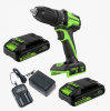 Шуруповерт аккумуляторный Greenworks DD345, б/щет, 27/45 Нм,13мм,2х2Ач,ЗУ,кор (3708307CUC)