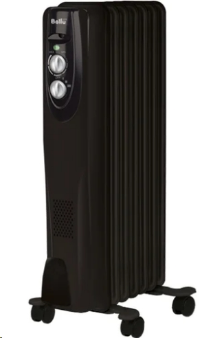 Радиатор масляный 1,5кВт Ballu Classic black BOH/CL-07BRN 1500 (7 секций) S-20м²