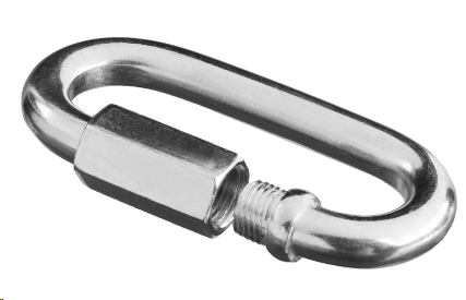 Карабин винтовой с муфтой ЗУБР 16мм. Рабочая нагрузка 14кН.  4-304535-16