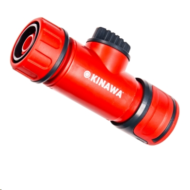 Соединитель шланга 1/2" OKINAWA с КРАНОМ  2496