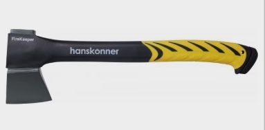 Топор 650 гр Hanskonner (кованая угл.сталь, фиберглассовая  рукоятка, в ручке место для розжига)