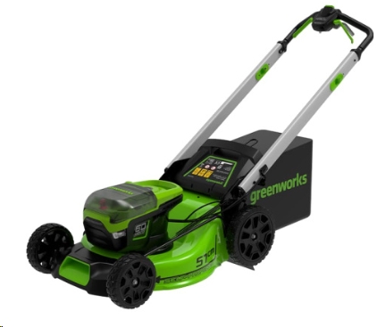 Газонокосилка аккумуляторная Greenworks GD60LM51SP 60V, 51 см, высота 25-80мм самоходная, бесщеточн