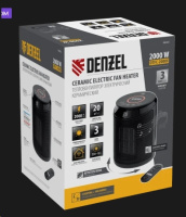 Пушка электрическая 2,0кВт DENZEL DTFC-2000X, wi-fi, пульт, динамик, вращение, 3 реж.