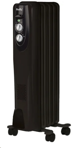 Радиатор масляный 1,0кВт Ballu Classic black BOH/CL-05BRN 1000 (5 секций)
