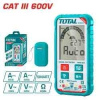 Мультиметр цифровой TOTAL 600V (напряжние, сопротивление, ток, емкость) ,звуковая и световая сигнали
