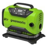 Компрессор автомобильный Greenworks ACG301 аккумуляторный 24V/12V (от сети автомобиля), без АКБ и ЗУ