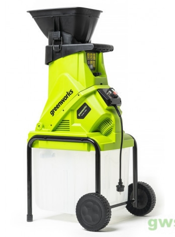 Измельчитель веток электрический Greenworks 220В, 2800Вт с контейнером 2208007