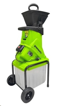 Измельчитель веток электрический Greenworks GACSB 220В, 2500 Вт, до 40мм, с контейнером 40л. 2206707