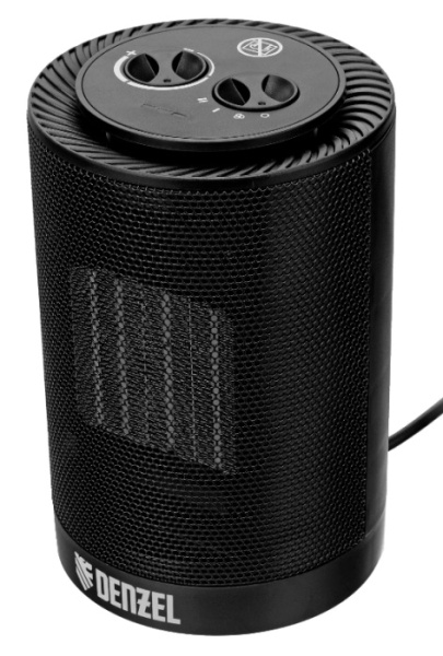 Пушка электрическая 1,2кВт DENZEL DTFC-1200S, вращение, 3 реж., вент., нагрев 600/1200Вт 96411