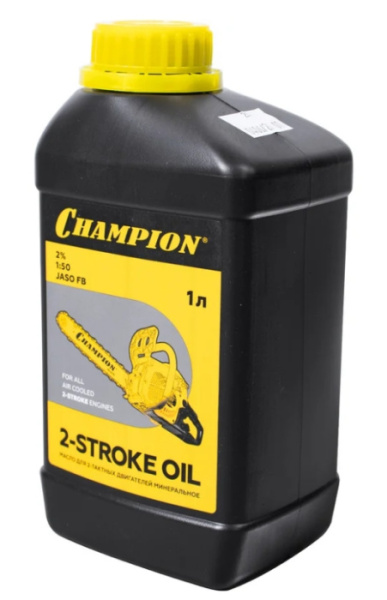 Присадка к топливу CHAMPION JASO FB 1л Минеральное СИНЕЕ для 2-тактных двигателей