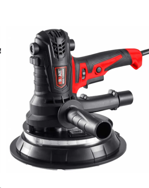 Машина шлифовки стен BRAIT BDS-1200AV 1200Вт, 1400-2700об/мин, 180мм, функция пылесоса, круговое осв