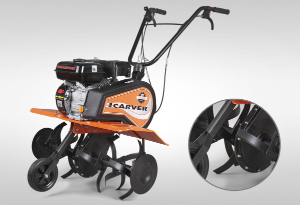 Культиватор CARVER T-651 R регулировка руля