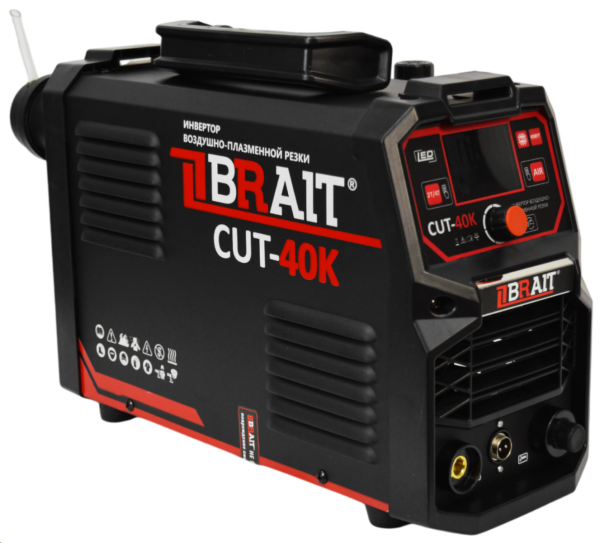 Плазменный резак BRAIT CUT-40K (220В,6 кВт, 15-40А, макс.толщ.реза,мм 03-10, расх.возд.100 л/мин,со