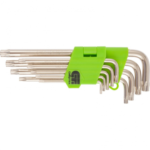 Набор звездочек 9шт ТТ10-ТТ50 удлиненные с отверстиями СИБРТЕХ 12322