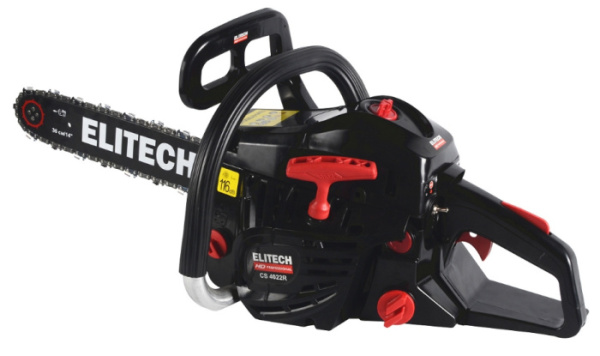 Бензопила ELITECH CS 4022R (E1611.004.00) 1,6кВт/2.2л.с, 3/8, 1.3, 52зв, 39,6см3