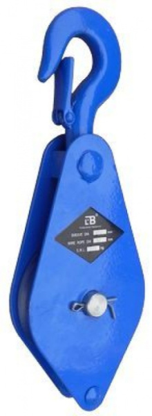 Блок однорольный (для каната и веревки) с крюком 1В-63Н г/п 0,25 т LB SZ036548