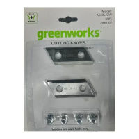 Нож Greenworks для измельчителя садового комплект (2 шт.) 2930107