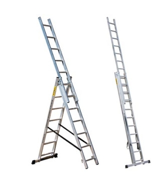 Лестница 3х18 ПРОФИ Мастер-инструмент Максимальная рабочая высота, 1350см Допустимая нагрузка, 150кг