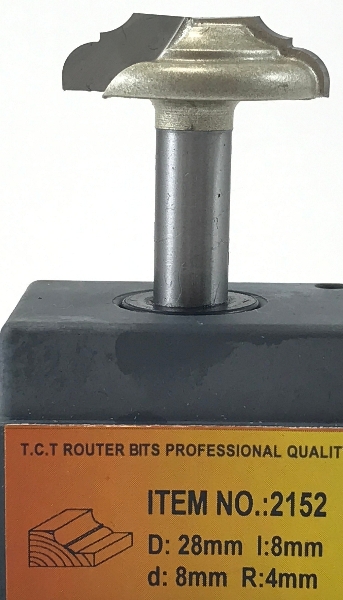 Фреза GLOBUS пазовая фасонная D28, h8, d8, R4 2152 R4