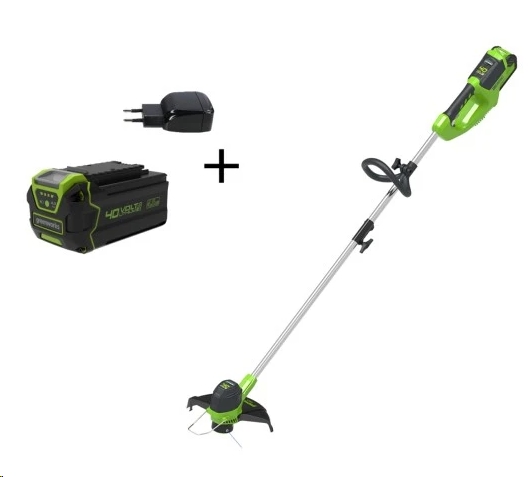 Триммер аккумуляторный Greenworks G40LTK4, 40V, 30см, с 1*АКБ 4А.ч и ЗУ( Только леска) 2101507UB