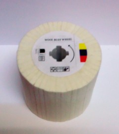 Щетка CROWN CAQ-L110 шерстяная 110*100*Ø19 мм, для полировки всех видов металлов, нержавеющей стали,