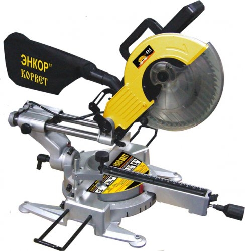 Пила торцовочная КОРВЕТ 4М  (1800W, 255/30/32мм, 4800 об.мин., протяг, 75*305 )  ЭНКОР 90040