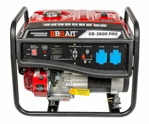Генератор 2,8/3,1кВт BRAIT GB-3800 PRO 2,8/3,1кВт,220В,50Гц