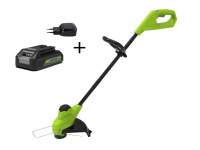 Триммер аккумуляторный Greenworks G24LT25K2  24V, 25см, с 1*АКБ 2Ач и ЗУ 2107207SARU