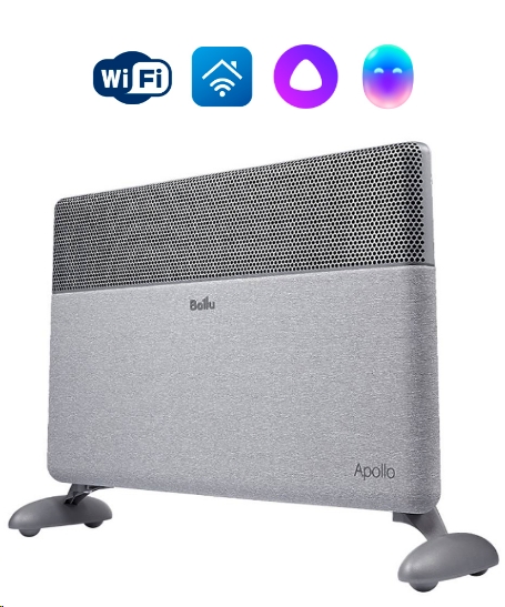 Конвектор 2,0кВт Ballu Apollo digital INVERTER Moon Gray BEC/ATI-2001 Wi-Fi, раб. с Алисой и Мару