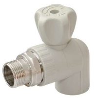 Кран шаровый для радиаторов угловой НР.ПП D20x1/2" РТП