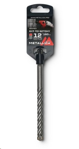Бур 12 *160/100 мм, Х-напайка, 4 спирали SDS-plus METALLICA Ultra