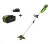 Триммер аккумуляторный Greenworks G40LTK4, 40V, 30см, с 1*АКБ 4А.ч и ЗУ( Только леска) 2101507UB