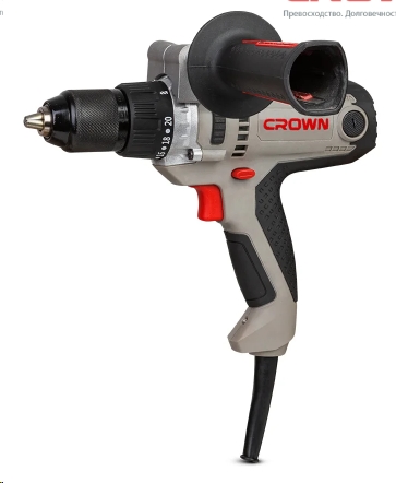 Дрель-шуруповерт CROWN CT10152 (420Вт, БЗП-2-13мм, 1,7-80Нм, 2скорости, 1,62 кг, коробка)