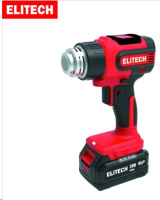 Фен аккумуляторный ELITECH ТВА 20СЛ2 1*4Ач, 300-550 °С, 4 насадки Кейс E2207.009.01