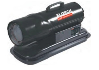 Пушка дизельная 22кВт ELITECH HD DGH25 (произ-350м3\ч,12кг,175 кв.м, прям.нагрев)