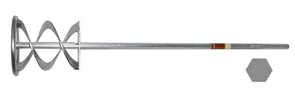 Насадка миксера 120х600х10мм для краски плоский CW шестигранный 27143