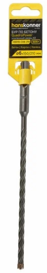Бур 6*210 SDS+ Hanskonner крестовой резец H9019-C06-210