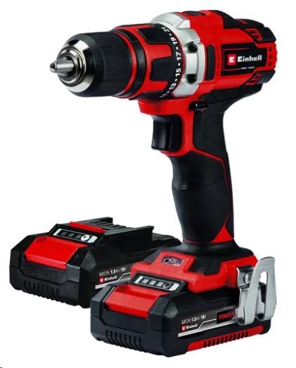 Шуруповерт аккумуляторный Einhell PXC TE-CD18/40 Li BL 18в, 40нм, патрон 10мм, 2x2,0 Ач, кейс