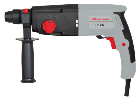 Перфоратор элек. Энергомаш ПР-920 (920 W, 3 режима, 2,8 Дж, 0-4850 уд/мин, 0-870 об/мин, кейс)  