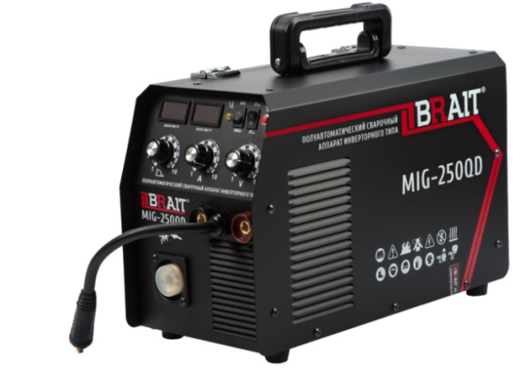 Сварочный полуавтомат BRAIT MIG-250QD(30-175А; Провол0,6-1мм до 5кг; Эл.1,6-4мм;140-270В